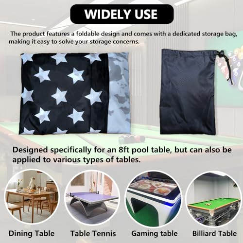 Pool Table Cover 9ft,Billiard Table Covers Waterproof Custom Tablecloth Dust Cloth,Indoor/Outdoor Billiards Topper Accessories for Protecting Felt Scratch-Resistant for para Bar,Billiard Room (9ft) - size: 9ft