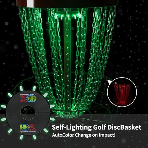 X-UFO Disc Golf Basket Frame Sensor Light and Automatic Color Change, Compatible with Disc Golf Basket Frames - size: 40MM
