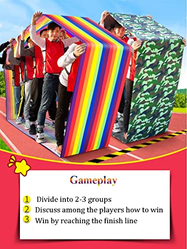 Playing Run Mat Adult Children Group Cooperative Running Mat, Wear Resistant Waterproof Oxford Cloth Gaming Running Mat, Multiplayer Cooperative Game (Size : Adult-20M/26FT) - size: Adult-20M/26FT