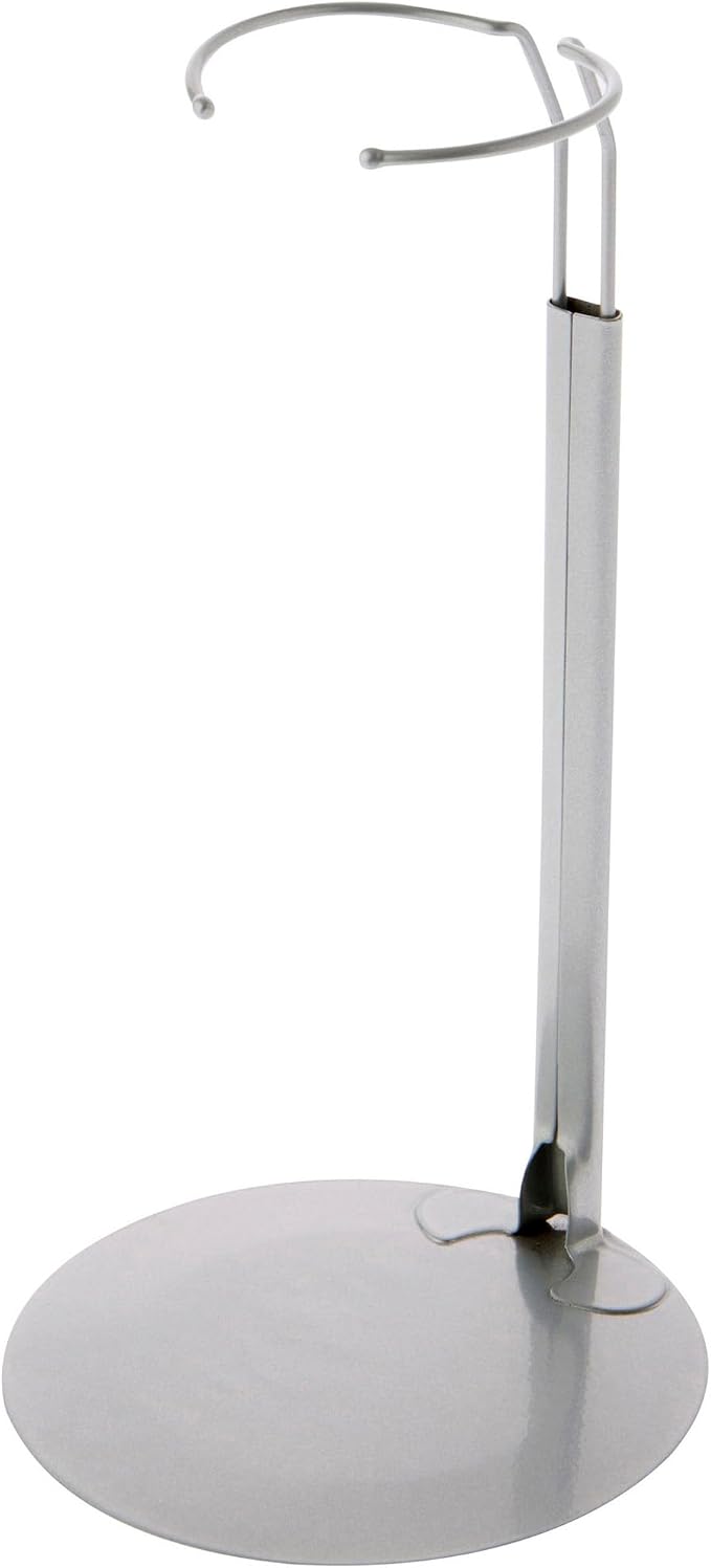 Plymor DSP-90S Silver Adjustable Doll Stand, fits 15, 16, 17, 18, 19, 20, and 21 inch Dolls, Waist is 3" - 4" wide, 8" - 11" around, Pack of 3