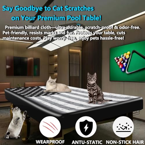 Pool Table Cover 9ft,Billiard Table Covers Waterproof Custom Tablecloth Dust Cloth,Indoor/Outdoor Billiards Topper Accessories for Protecting Felt Scratch-Resistant for para Bar,Billiard Room (9ft) - size: 9ft
