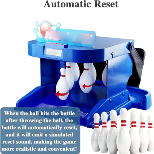 Electronic Bowling Alley Game with LED Electronic Scoreboard, Indoor Bowling Ball Sports Game Console with Automatic Reset, Simulation Sound Effect, for Children and Adults,3.5m - size: 3.5m