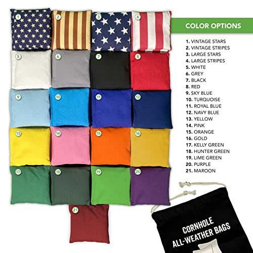State Flag Solid Wood Regulation Cornhole Set 4 Feet x 2 Feet Includes Set of 8 Bags and Carrying Case with Optional LED Lights and Lamination - style: Illinois