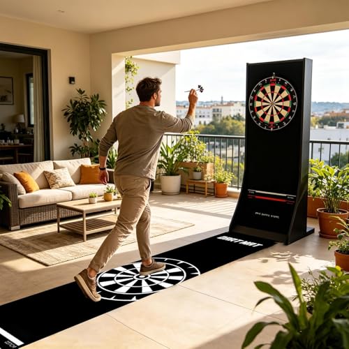 Dart Board Mat - Darts Mat,Heavy Duty Non-Slip Rubber Floor Protection Pad | Non Slip Carpet Darts for Game Room Recreation Center Sports Club Office Basement, - color: Aqua