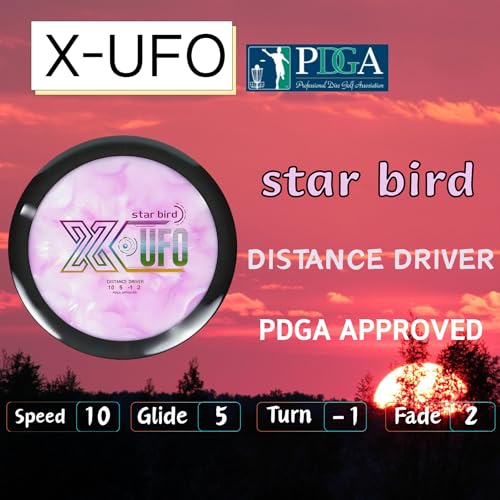 X-UFO Disc Golf Set - Disc Golf Starter Set 5 Pieces, with Putter, Driver, Mid-Range Discs, Mini Discs, 170-180 Grams,PDGA Certified Golf Disc (Set 2) - color: Set 2