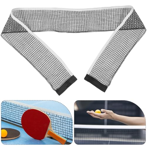 Polyester-Cotton Mesh Table Tennis Net Foldable Design Quick Installation Tight Rebound for Indoor Outdoor Standard Tables