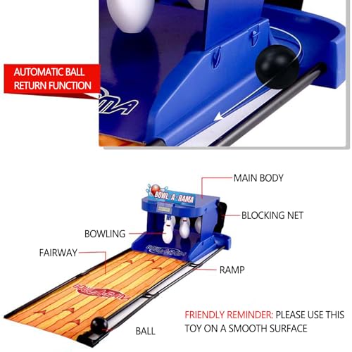 Bowling Alley Game for Home, Bowling Game with LED Electronic Scoreboard with Automatic Reset,Lighting,Simulation Sound Effect for Interactive Game - size: 2m