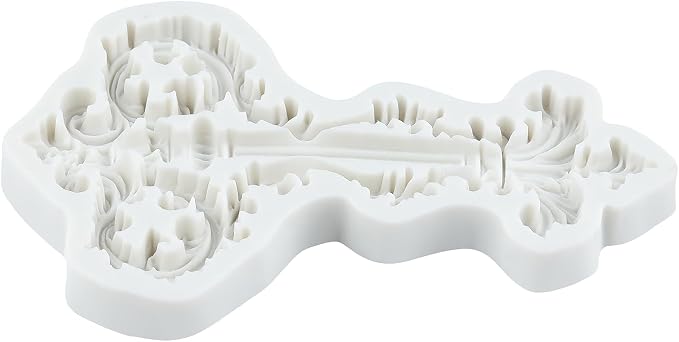 Baroque Scroll Relief Lace Silicone Mold Vintage Curlicues Flower Lace Filigree Polymer Clay Molds for DIY Crafts Epoxy Resin Casting Air Dry Polymer Clay Plaster Jewelry Making