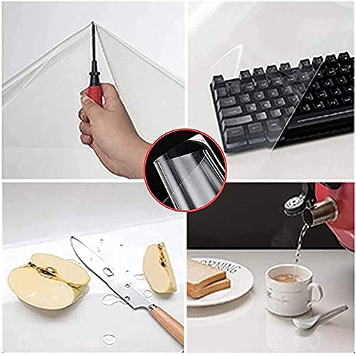 Clear PVC Table Protector - Waterproof, Oilproof, Easy Clean Wipeable Table Cover for Kitchen, Dining, Coffee Table - 1.5mm Thick, 110x220cm, Durable & Stylish