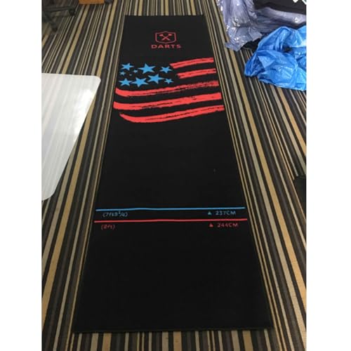 Rubber Darts Mat, 116 * 31.4in Dart Training Carpet with Throwing Line, Non-Slip Professional Dart Mat, Ideal for Beginners and All Dart Types