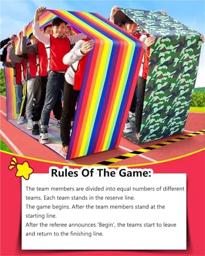 Field Day Games for Kids Adults, Family Carnival Backyard Picnic Group Building Activities Fun Playing Run Mat Recess Games - color: Blue, size: Adult-6M/20FT