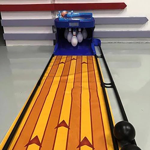Electronic Bowling Alley Game with LED Electronic Scoreboard, Indoor Bowling Ball Sports Game Console with Automatic Reset, Simulation Sound Effect, for Children and Adults,3.5m - size: 3.5m