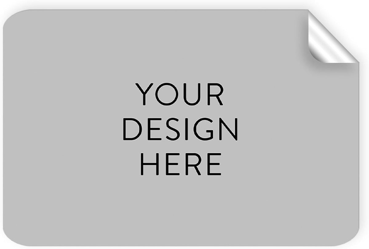 100 Custom Vinyl Stickers - Upload Your own Image, Text, Design, Logo - Personalized Logo Labels for Handmade, Packaging, Bottle, Jars, Candle, Brand Stickers (Gray, 3x2)