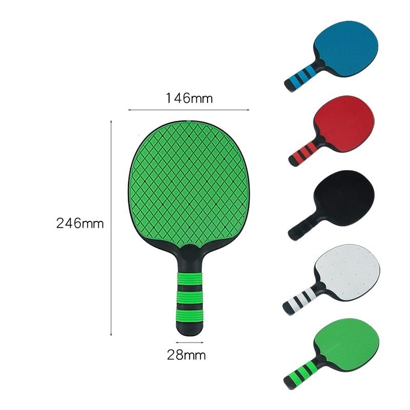 Molded Training Competition Table Tennis Racket Set with Straight Handle High Elasticity Rubber Coating - color: white-Dinosaur Doodle4