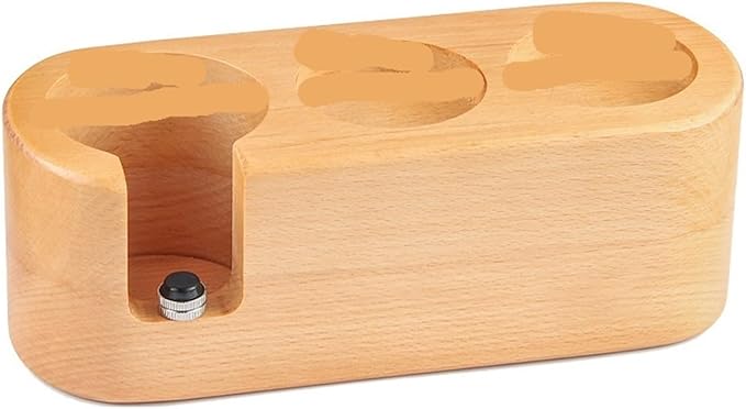 Walnut Wood Coffee Filter Holder, Espresso Tamper Mat Stand, Coffee Maker Support Base Rack, Barista Accessories(PURPLE)