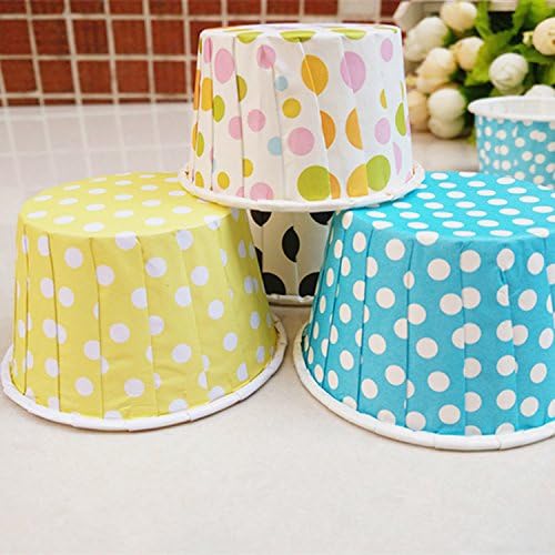 500-Pack Random Colorful Baking Cup, Dots/Stripes, Standard