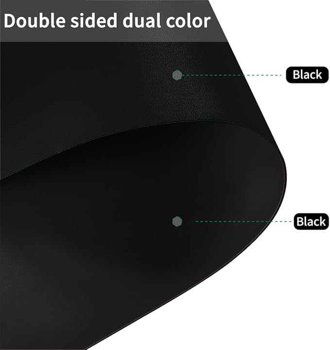 Dresser Covers Runners - 22x54 Inch Waterproof Easy to Clean Can Conceal Flaws Protector The Table Top from Scratches Used for Coffee Table Dresser(Black+Black 22x54)