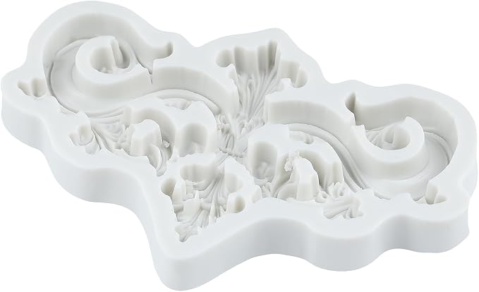Baroque Curlicues Scroll Lace Silicone Mold Vintage Relief Flower Lace Filigree Polymer Clay Molds for DIY Crafts Epoxy Resin Casting Air Dry Polymer Clay Plaster Jewelry Making