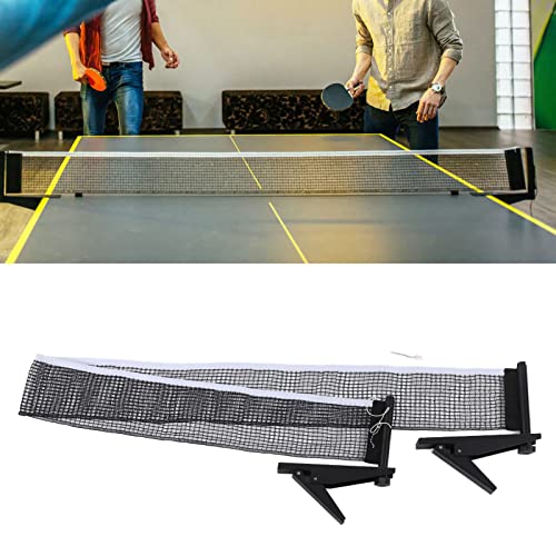 Standard Table Tennis Net Rack Set with Stainless Steel Frame and Nylon Net, Indoor Match Net Belt Bracket for Simple Installation