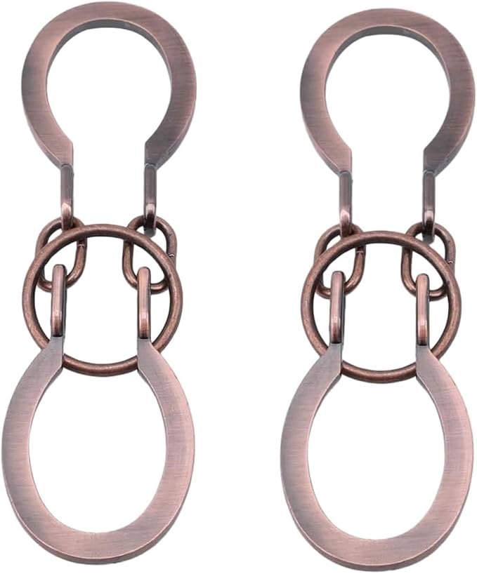 2Pcs Red Copper Lock Puzzle Metal Ring Solution Intellectual Deduction Unlock Puzzle Brain Tease Unlock Horseshoe Buckle Gift, Assembly and Disentanglement Puzzles,Horse Shoe Puzzles,Brain Teasers