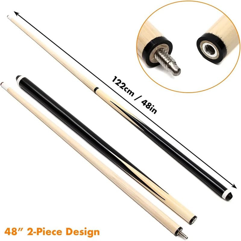 Hardwood Billiard House Cue Sticks Pool Cue - style: 48 Inch -Set 2