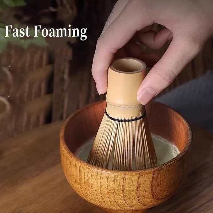 Matcha Whisk Bamboo Matcha Whisk for Traditional Starter Tool, Handcrafted Organic Traditional Japanese Chasen, Matcha Stirrer Wisk Mixer Brush for Authentic Tea Preparation (3)