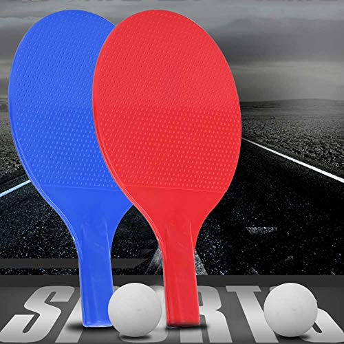 Table Tennis Racket Set for Kids Portable Outdoor Training Equipment with 2 Balls Ergonomic Handle Design Lightweight Durable Plastic Material Perfect for Indoor