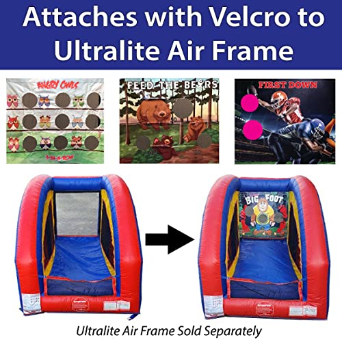Ultralite Sealed Air Frame Games | Ball and Bag Toss | Includes Frame, Panel, Built-in Blower, Balls, and Bag | for Backyards, Carnivals, Schools, Birthday Parties
