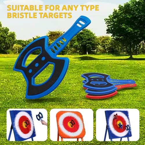 Throwing Axe for Bristle Throwing Targe,8pcs Plastic Axes, 8pcs Throwing Stars - style: 8 Axes