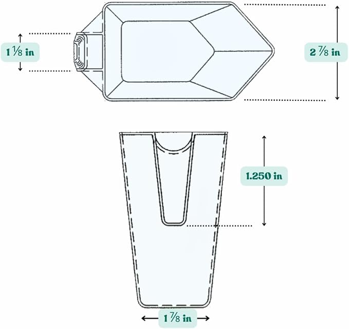 2 Cup (1 Pint | 16 Oz. | 500 mL) Scoop for Measuring Coffee, Pet Food, Grains, Protein, Spices and Other Dry Goods (Pack of 25)