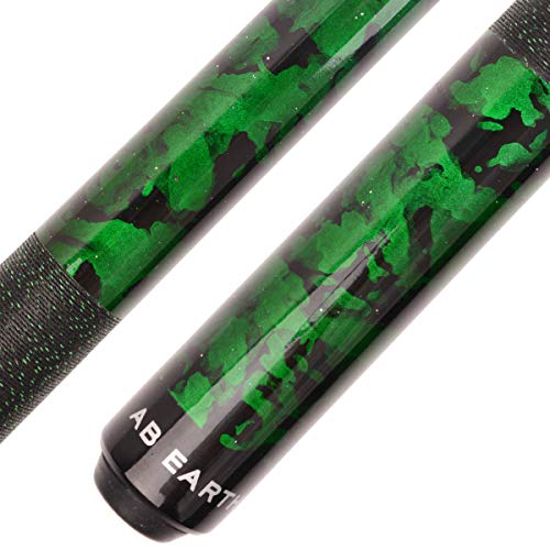 58 inch Hand-Painted Series 2-Piece Billiard Pool Cue Stick with Irish Linen Wrap - color: Green, size: 20oz