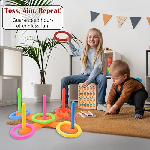 Kiddie Play Ring Toss Game for Kids Party Games for Kids Indoor & Outdoor Play