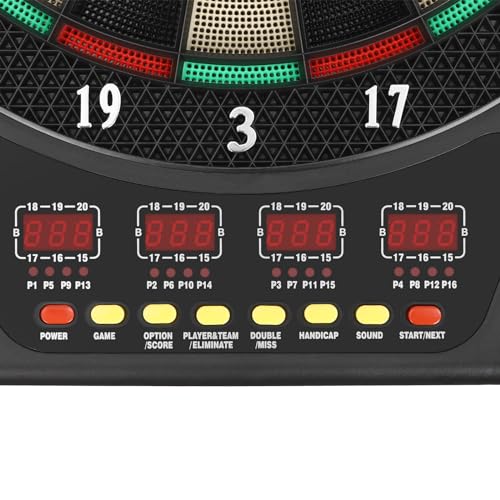 27 Game Modes Digital Electronic Dart Board, Ton Machine Electronic Dart Board with 11.6" LED Display, 243 Variants Soft Tip Dartboard for 16 Players, Voice Scoring, Soft Tip Darts