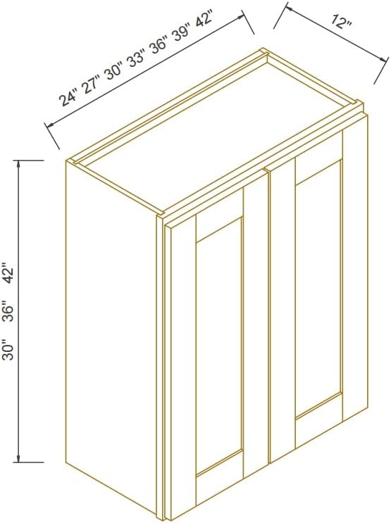 Wall-Mounted Cabinet – Solid Wood Shaker Style Medicine Cabinet with Adjustable Shelves & Soft-Close Doors for Bathroom, Kitchen, and Office Storage (Jade Green, 33" W x 12" D x 30" H)