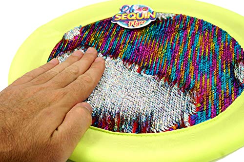 JA-RU Sequin Flyer Soft Frisbee-Disk Toy (1 Frisbee Assorted) Flying Disc for Kids and Adults, Boys and Girls. Beach Pool Indoor and Outdoor Throwing Games. Birthday Gifts (Pack of 2) - size: 1 Unit (Pack of 2)
