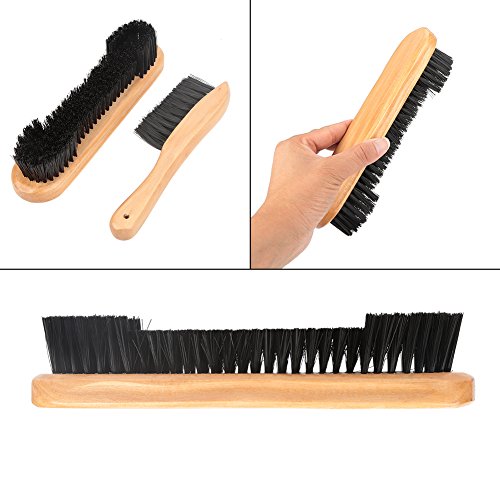 Dioche Pool Table Brush, Wooden Billiards Pool Table Rail Brush Set Cleaning TBilliards able & Corner Accessories