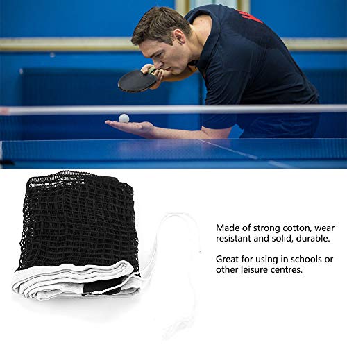 Replacement Table Tennis Net, Indoor and Outdoor Table Tennis Net, Heavy Duty Table Tennis Net, Replacement ARY for Table Tennis Training (Black)