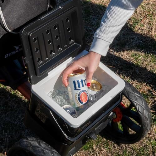Bag Boy Quad Pro Disc Golf Cart - color: Blue Swirls