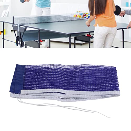 Table Tennis Net Pingpong Net Replacement, Durable Portable Blue Polyester Net with Iron Brackets for Office Table Family Dining Table Classroom Desk
