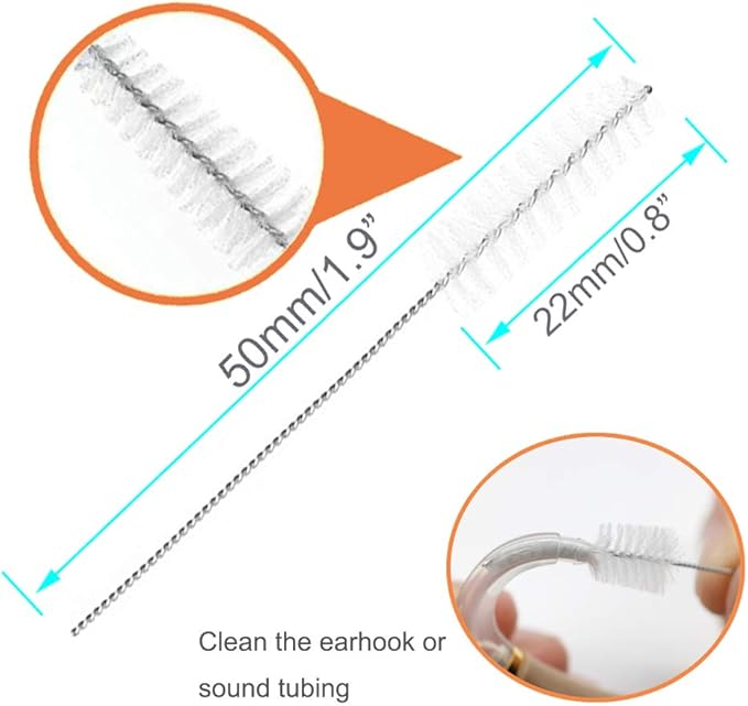 8 Pieces Hearing aid Amplifier Cleaning Tools, Earbuds/Headphones Cleaner Brush Kits with case