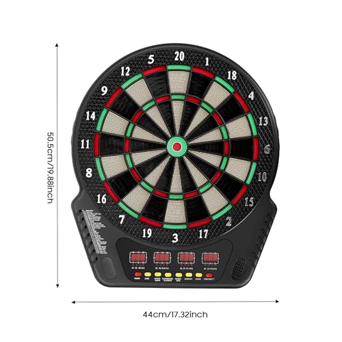 Electronic Dartboard, 27 Games 243 Variations LED Scoreboard, Wall-Mountable Soft Tip Dart Set, Innovative Dart Machine for Homes, Bars, Restaurants, Game Centers 1-16 Players