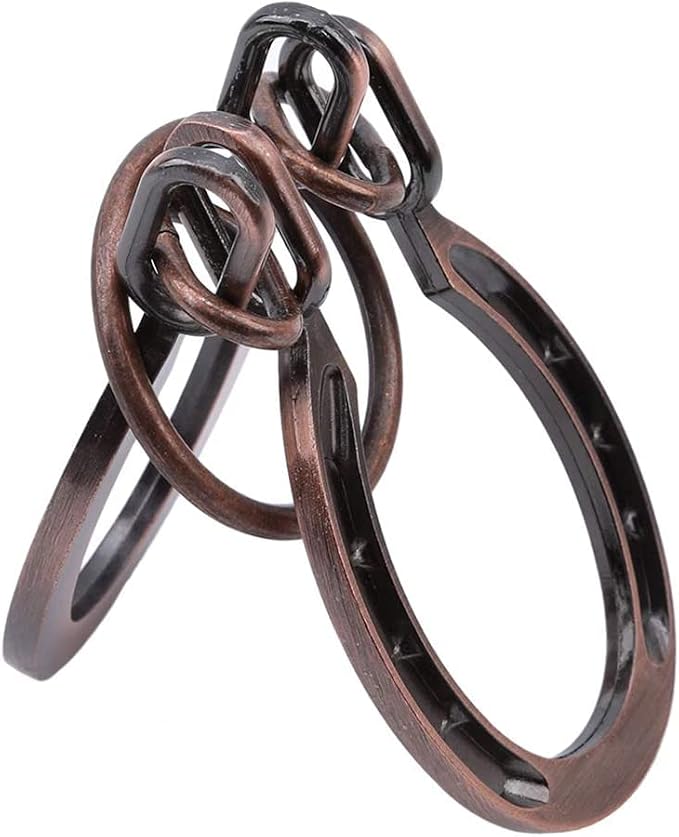 1PC God Lock Puzzle Metal Ring Solution Intellectual Deduction Unlock Puzzle Brain Tease Unlock Horseshoe Buckle Gift