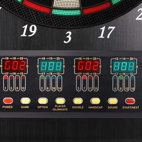 Electronic Dart Machine,Dartboard,27 Main Game,243 Game Variations,Up to 16 Players,for Family Office Pub - color: Black