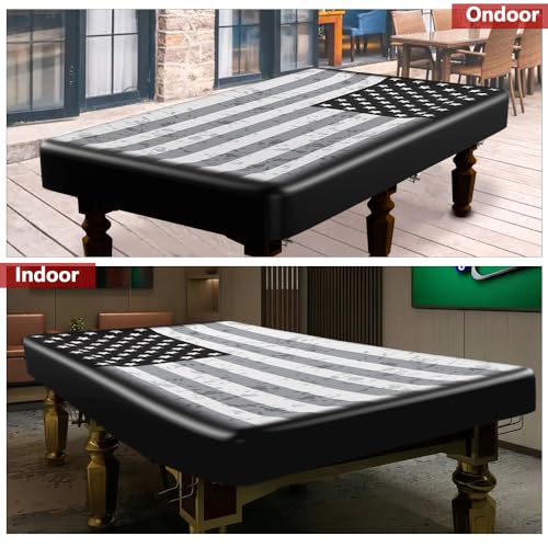 Pool Table Cover 9ft,Billiard Table Covers Waterproof Custom Tablecloth Dust Cloth,Indoor/Outdoor Billiards Topper Accessories for Protecting Felt Scratch-Resistant for para Bar,Billiard Room (9ft) - size: 9ft