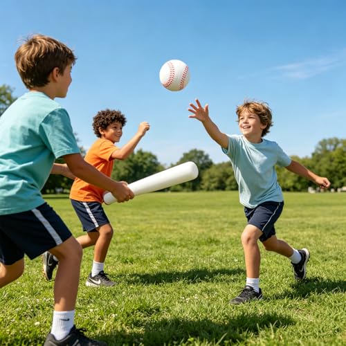 Soft Foam Baseballs Practice Training Ball for Beginners Squeeze Ball Safe Throwing Catching Batting - color: 4 White Foam Baseballs