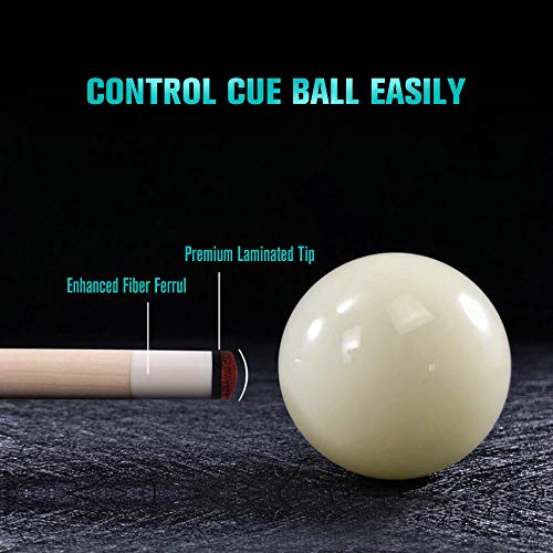 PLN Pool Cue Kit - 58 inch Canadian Maple Billiard Pool Stick and Hard Case - color: White, size: 18oz