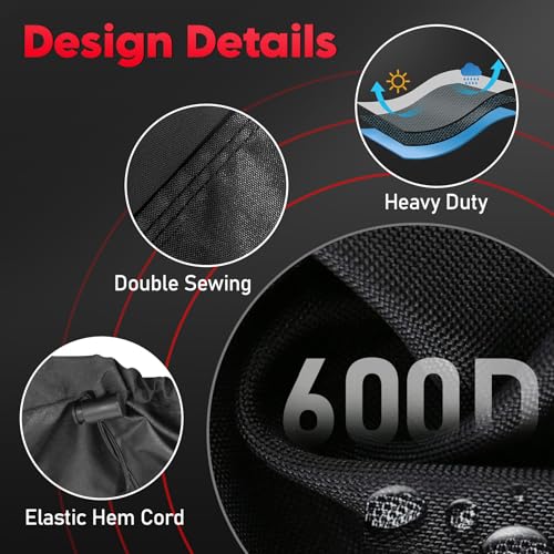 Zettum Pool Table Cover - 7/8/9 Feet Billiard Table Covers, 600D Waterproof & Heavy Duty Covers for Billiard Pool Table, Scratch-Proof UV Protection Snooker Furniture Table Cover - 7 Feet - size: 7FT - 92"L x 52"W x 8“H