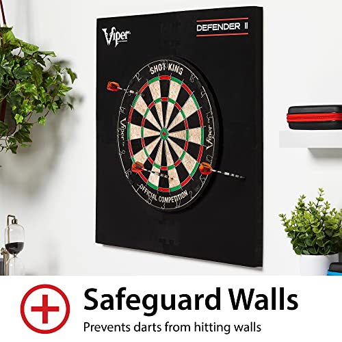 Viper Defender II Backboard & Sisal/Bristle Steel Tip Dartboard Bundle - style: Premium