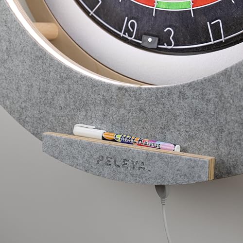 Dart Board Cabinet Set with LED Light; Bristle Dartboard, Built in LED Light, Darts and Chalkboards - color: Gray (Cabinet Only)