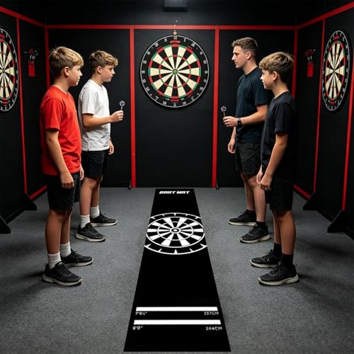 Dart Board Mat - Darts Mat,Heavy Duty Non-Slip Rubber Floor Protection Pad | Non Slip Carpet Darts for Game Room Recreation Center Sports Club Office Basement, - color: Aqua